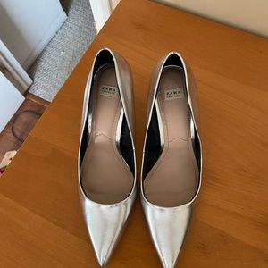 Zara silver heels never wore